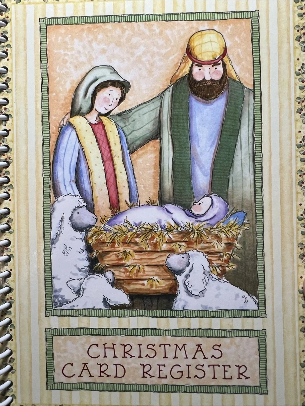 Dayspring Nativity Christmas Card Register / Record Book